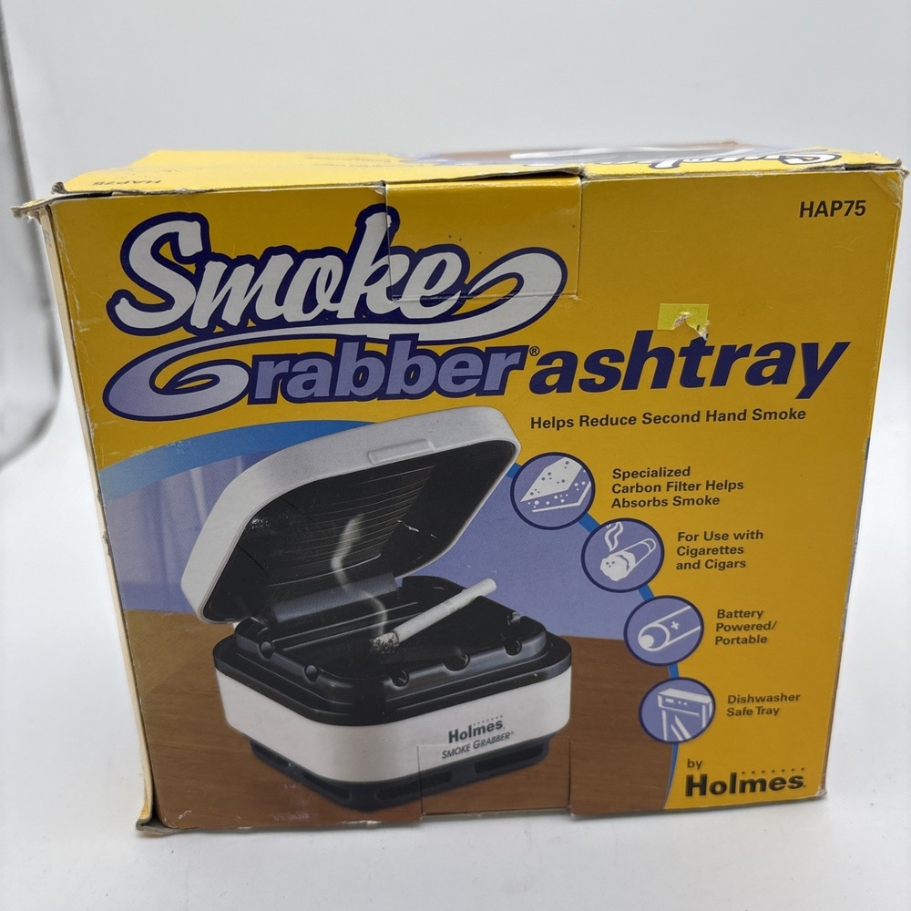Smoke Grabber Ashtray Air Purifier Holmes HAP75 New In Box White